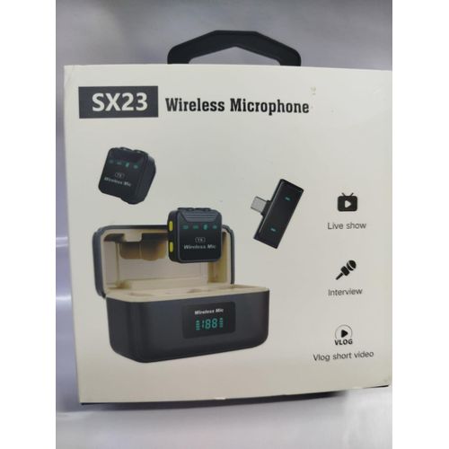 product_image_name-Generic-SX23 2-in-1 Wireless Lavalier Clip-on Mic for YouTube Shorts-1