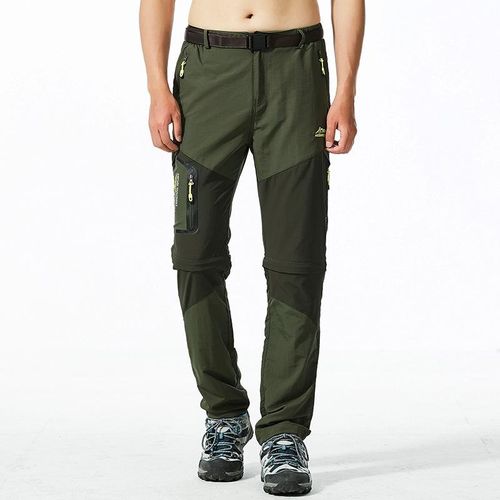 Mens Hiking Pants Convertible Zip Off Lightweight Quick Dry