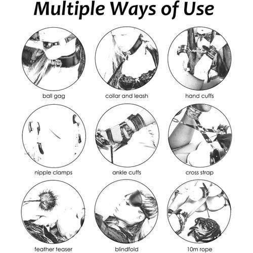 product_image_name-Generic-10pcs sex bondage set, fetish bondage set -3