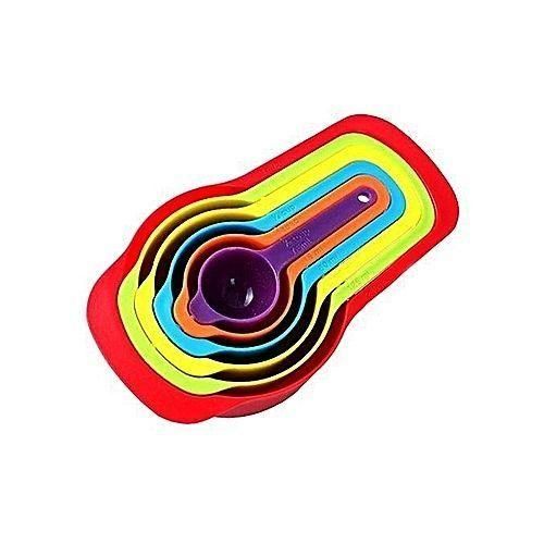 product_image_name-Generic-Measuring Cup and Spoon Set - Stackable Colorful Plastic for Kitchen Baking tools (6pcs Random Color)-2