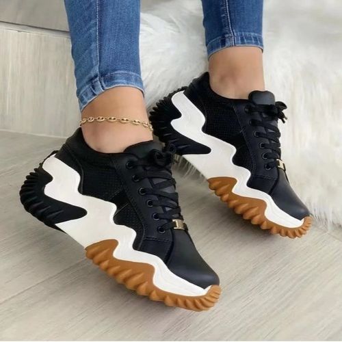 Fashion (Black)Fashion Tennis High Top Canvas Shoe Sneakers Women