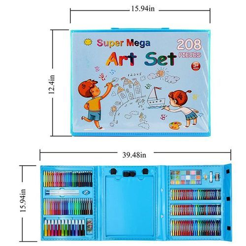 H & B Odorless Art Supply Kit For Kids, 208-Piece