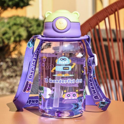 product_image_name-Generic-Kids Water Bottle 650 ml – Leak-Proof Straw & Strap-2