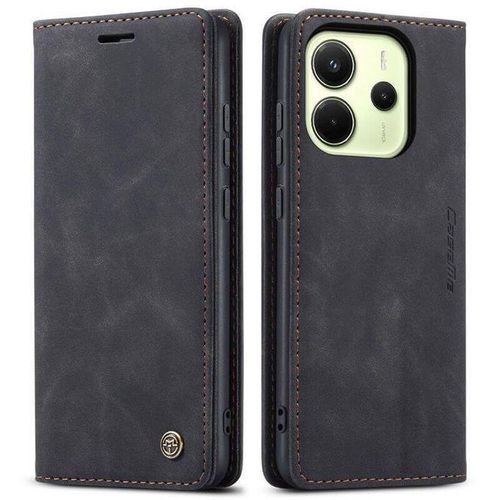 product_image_name-Caseme- Wallet Black Retro Suede Leather Flip All-Round Protection Cover Case for Redmi Note 14 4G-1