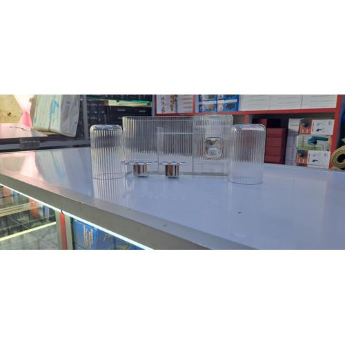 product_image_name-Generic-Luxury Acrylic Toothbrush Holder & Automatic Toothpaste Dispenser Set – Includes 2 Cups-1