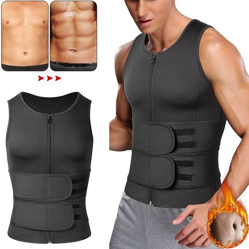 Fashion Men Waist Trainer Sauna Vest Fitness Corset Abdomen Slimming Body  Shaper Belly Reducing Shapewear Burn Fat Shirt Trimmer Belt @ Best Price  Online