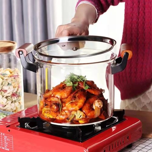 Generic Borosilicate Clear Glass Cooking Pot @ Best Price Online