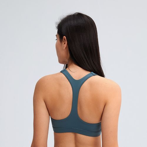 Racerback provides postural support Bras, Dark Green