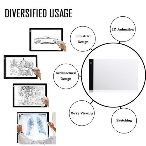 A4 LED Drawing Board art Light Box Tracing Stencil Graphic Tablet