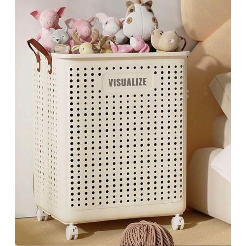 product_image_name-Generic-Foldable Multipurpose Hamper Basket with Wheels (38 × 20 × 45 cm)-3