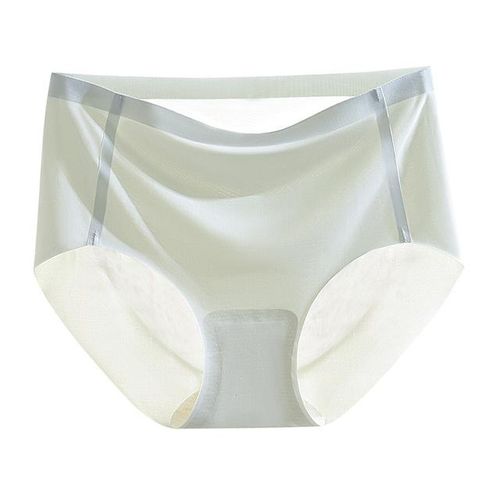 5pcs Women Underwear High Waist Ice Silk Seamless Breathable