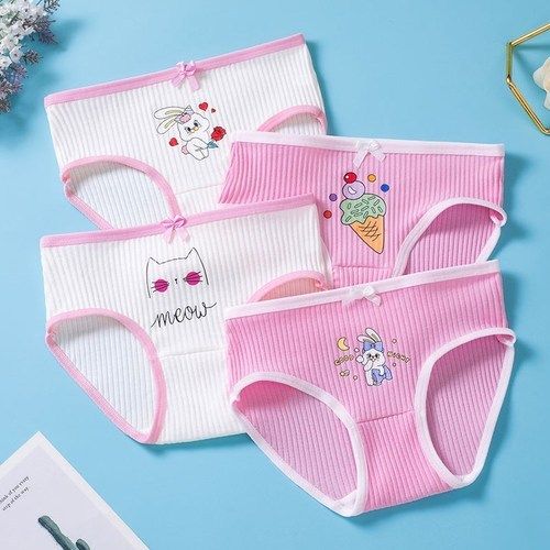 Fashion 4pcs Girls' Cotton Underwear Cute Baby Protective Panties @ Best  Price Online