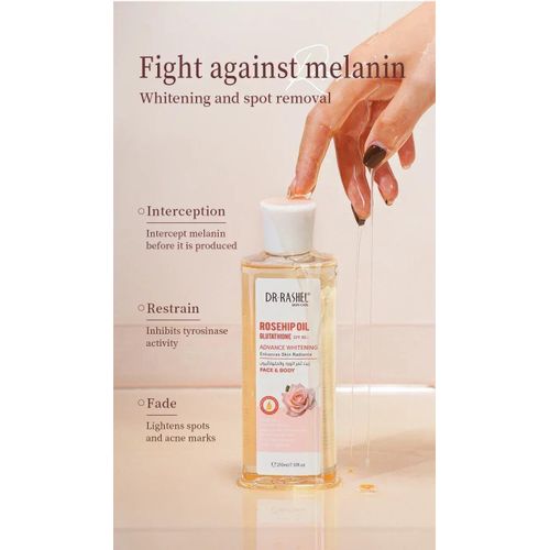 dr rashel glutathione 452ml White Skin & Moisturizing drws WHITENING Lotion with Body Lotion 452ml Offers brightening effect to revitalize skin complexion ✨ Dr. Rashel Rosehip Oil