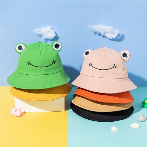 Generic Kids Bucket Hat Cartoon Frog Fishing Cap Cute Children Hat Outdoor  Sunscreen Fisherman Black @ Best Price Online