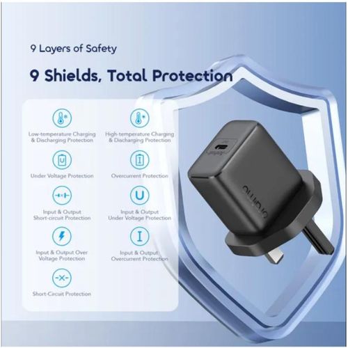 product_image_name-Oraimo-PowerCube 202 UK Type 20W Compatible Charger Kit,  9 Layer Safety Protection & PD3.0 and QC 3.0 Compatible-3