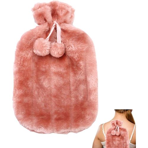 product_image_name-Generic-Hot Water Bottle with Soft Faux Plush Cover for Heat Therapy-2
