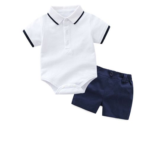Fashion Baby Boy Clothing Set Summer Cotton Short Sleeve Romper