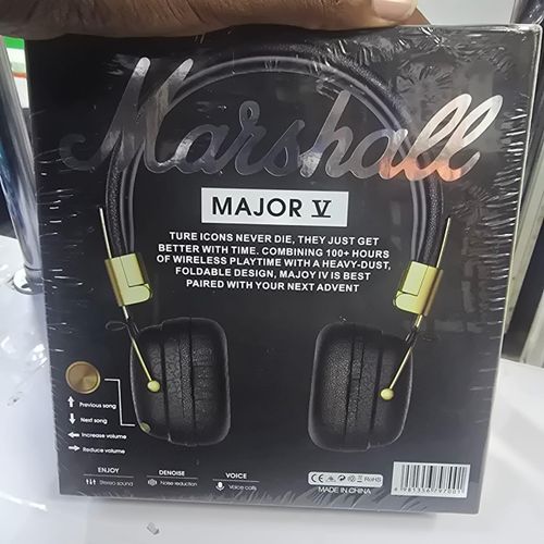 product_image_name-Marshall-Major V Black Wireless Bluetooth Headphones - Adjustable Fit, Powerful Sound, And Long Battery-2