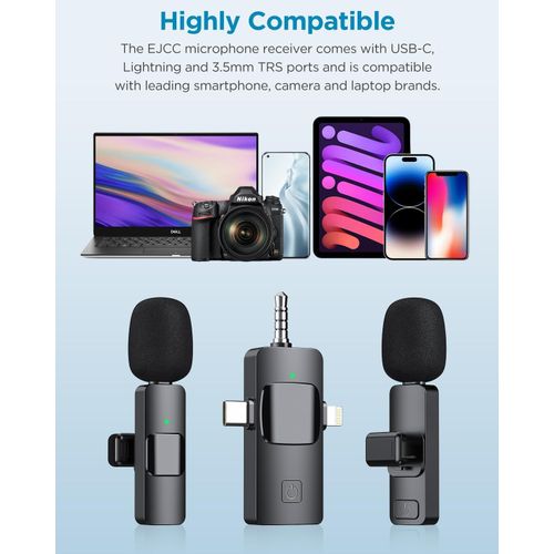 product_image_name-Generic-Dual Mic Wireless Clip Microphone 3 in 1 for Interviews and Vlogs-6