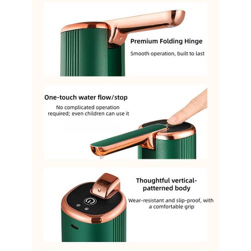 Homarom Water Pump Dispenser Electric Folding Barrel Charging Mineral Water Dispenser Pure Water Automatic Pressure Dispenser