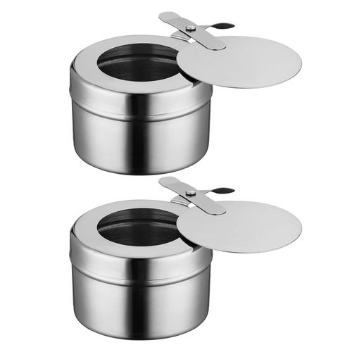 product_image_name-Generic-Stainless Steel Buffet Fuel Cans Fuel Holder Chafing Fuel Cans with Safety Cover for Party Event, Burners for Chafing Dishes, 2-Packs, Silver-1