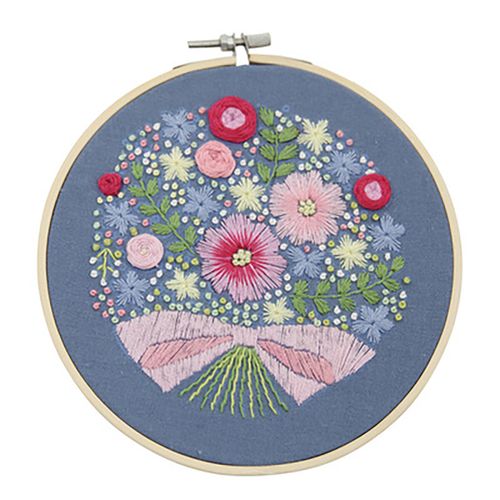 Generic DIY Embroidery Starter Kit Multi Flower Pattern Cross