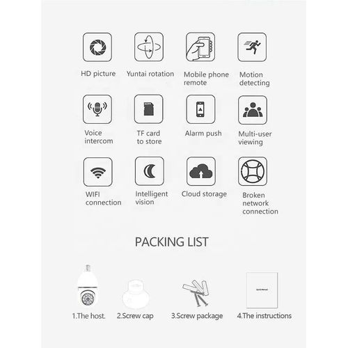 product_image_name-Generic-V380 Pro 2.4g Wi-Fi Smart Bulb with Video Streaming-3