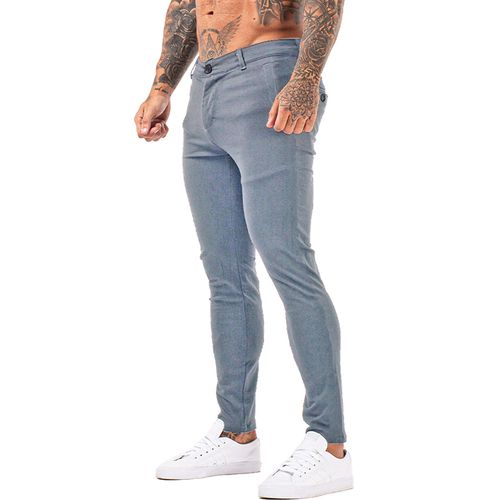 Slim fit chinos with elasticated waistband, Trousers for men