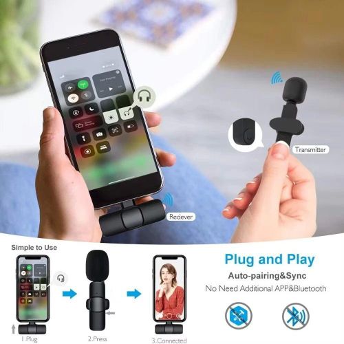 product_image_name-Generic-K9 Wireless Microphone Clip On Mic for Video Recording and Streaming-2