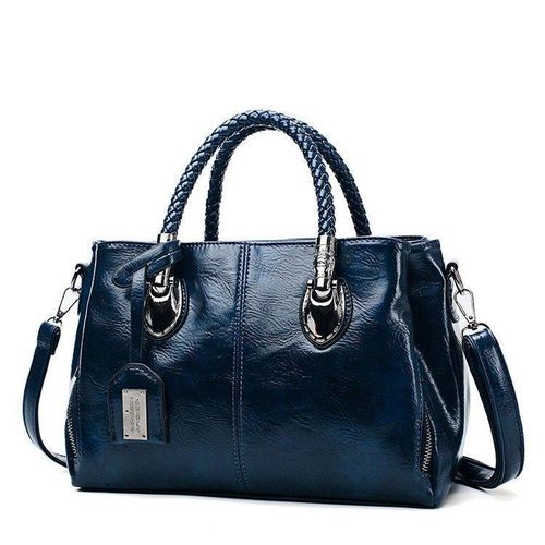 product_image_name-Fashion-Blue European American Retro Wax Leather Women's Shoulder Bag-1