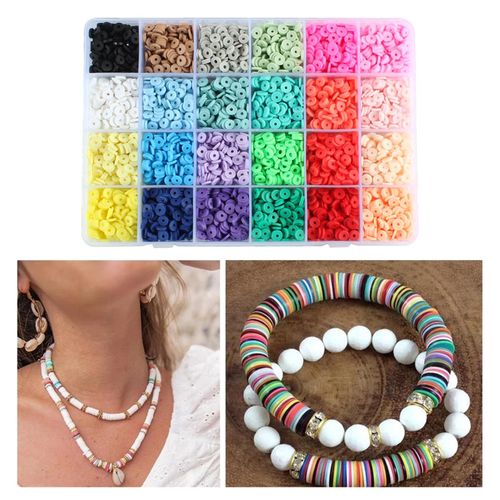 Generic 4800x Round Clay Beads Spacer Beads Charms DIY Jewelry