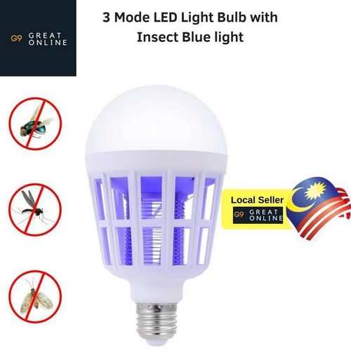 product_image_name-Generic-Bug Zapper Light Bulb, 2-in-1 Indoor Electric Mosquito Killer Lamp with UV LED Light-2