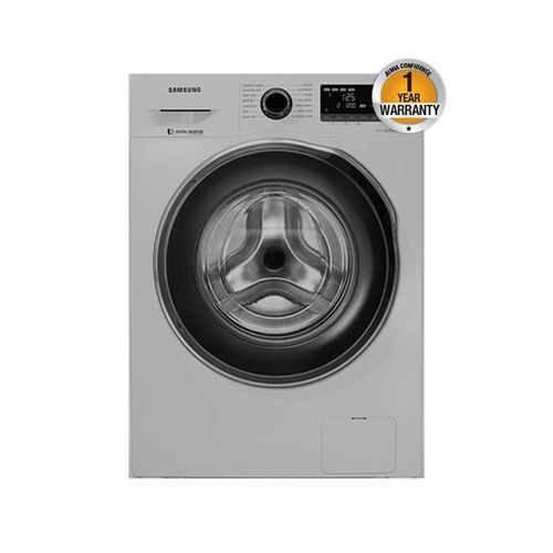 9. Samsung WW80J5260GS: Front Load Washing Machine with Eco Bubble technology, 8 kg, Silver