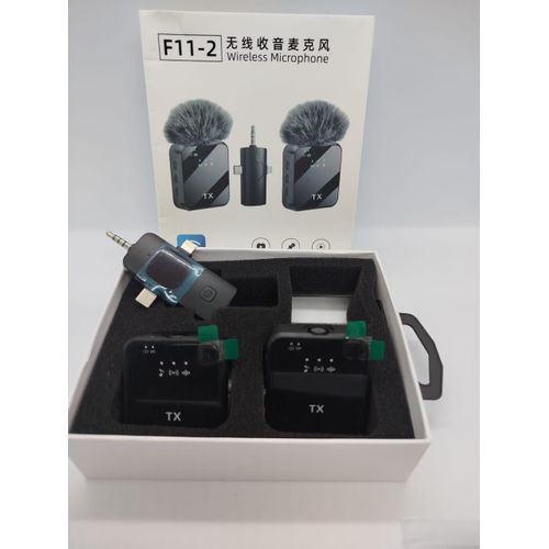 product_image_name-Generic-F11-2 Wireless Microphone for High-Quality Audio Recording (iPhone, Type C, Camera)-1