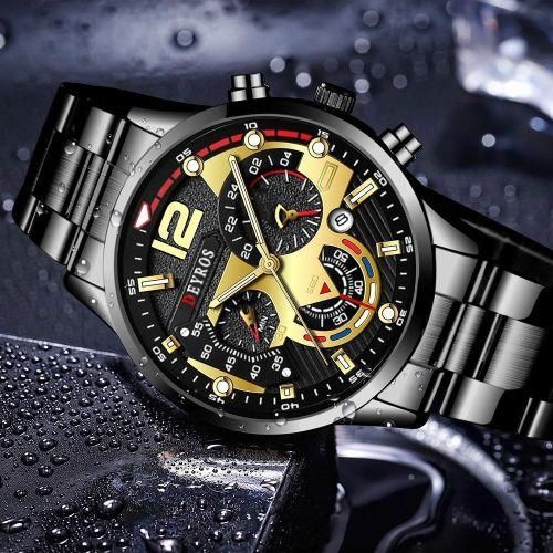 Fashion Black Mens Stainless Steel Watches Luxury Men Business Casual Leather Quartz Wrist Watch Best Price Online Jumia Kenya