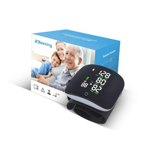 Portable Wrist Blood Pressure Monitor Voice Automatic Digital