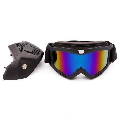 product_image_name-Generic-Windproof Harley Motocross Helmet - Color Black - Sunglasses-4
