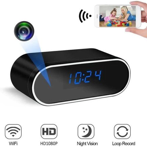 product_image_name-Generic-WIFI Table Clock Wireless HIDDEN CAMERA Indoor HD 1080P Video Audio Recording-2
