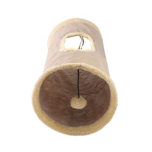 Collapsible Cat Tunnel Suede Fabric Puppy Rabbit Play Chase Hide Tunnel  Tube Indoor for Game Exercising Hiding Training Pet Toys