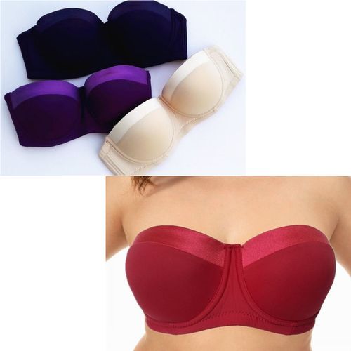 Binnys 3pcs Breathtaking Beautiful 2 In 1 Strappless Bridal Bras @ Best  Price Online