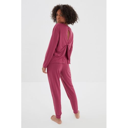 Trendyol Collection Pajama Set - Pink - With Slogan @ Best Price Online