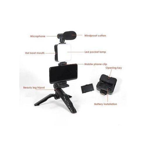 product_image_name-Generic-AY-49 Video Making Kit Smartphone Kit with LED Lighting and Audio Microphone-3