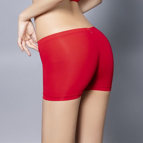 Women Sexy Seamless G-string Oil Glossy Briefs Underwear Open