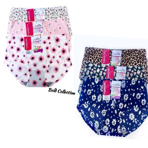 Fashion 3PCS Finest Dotted Seamless Cotton Panties(Hips 38-44inches) @ Best  Price Online