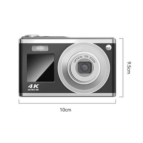 product_image_name-Generic-4K HD Optical Zoom Digital Camera 60MP Dual Screen Selfie Camera, No Memory(Silver) -2