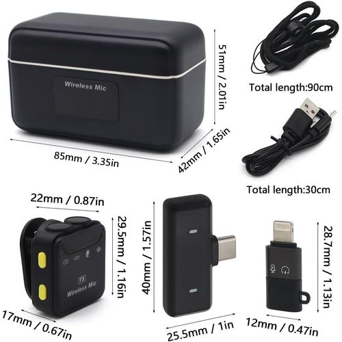 product_image_name-Generic-SX23 Wireless Microphone with Portable Charging Case for High-Quality Video Recording-2