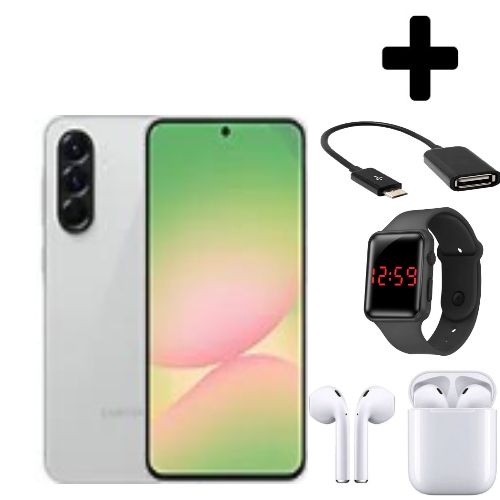 product_image_name-Samsung-Galaxy A56 5G, 6.7", 256GB ROM + 8GB RAM (Dual SIM), 5000mAh, Awesome Lightgray+Gifts -1