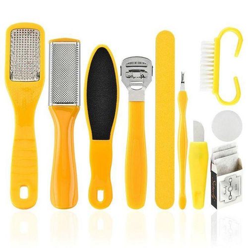 product_image_name-Generic-10pcs Professional Pedicure Tool Foot Care Tool For Feet Heels Toe Cuticle Kit File Set Dead Hard Skin Callus Remover Ser-1
