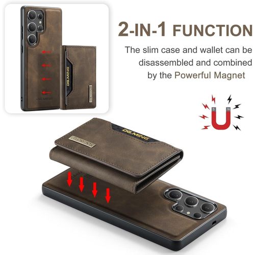 product_image_name-Generic-Samsung S25 Ultra Brown DG.MING Premium Leather Trifold Wallet with Detachable Magnetic Phone Case – Elegant and Protective-5