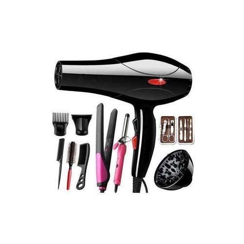 product_image_name-Canye- 12 Ppcs Hair Dryer Blow Dryer Hair Tools- Flat iron, tongs, manicure set, combs, curls-2